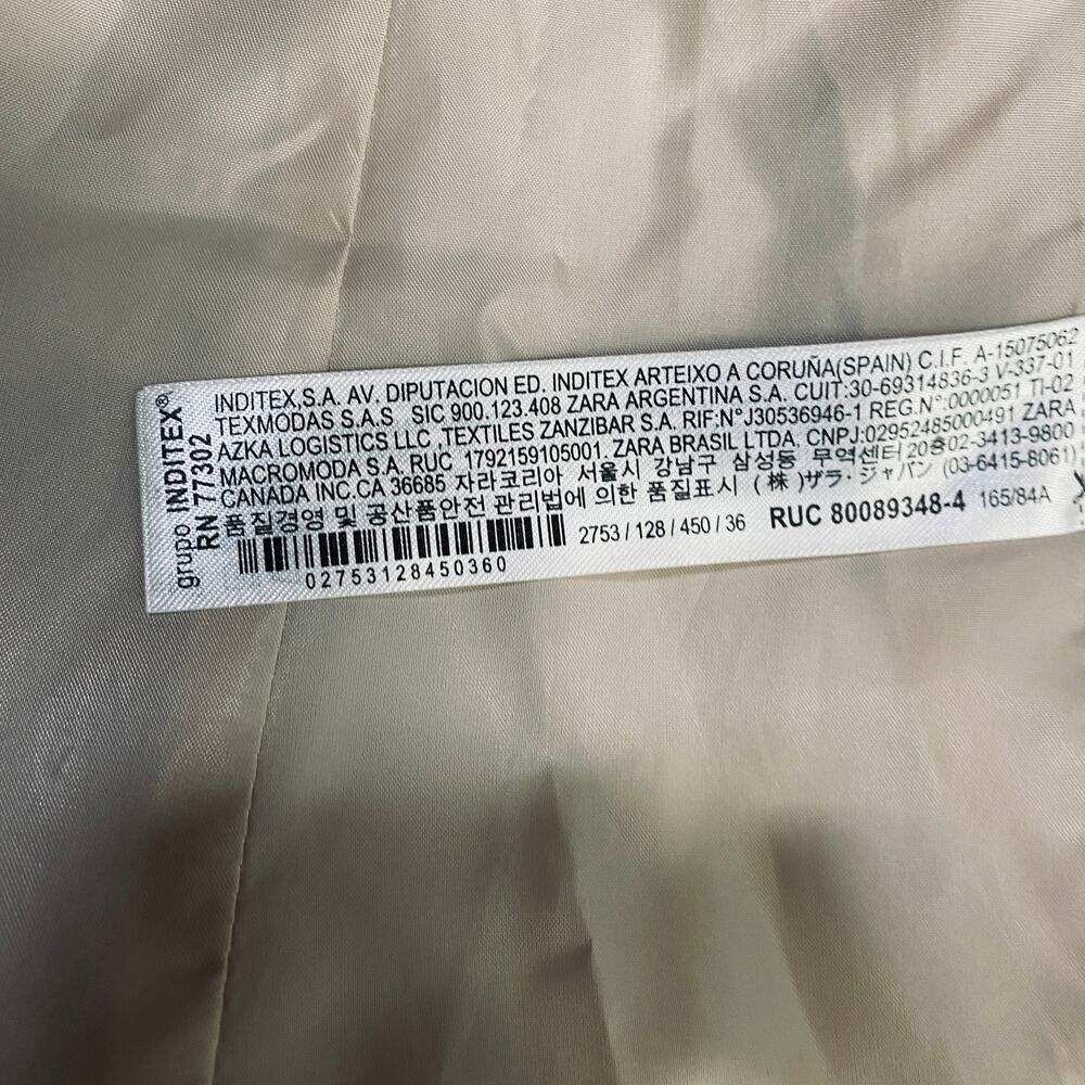 Zara Basic Blazer Single Button Collarless Woven … - image 10